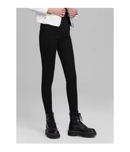 ABLE JEANS女牛仔裤春季新品立体高腰黑牛超弹力修身显瘦九分女裤