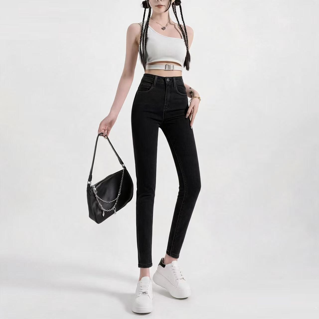 ABLEJEANS女牛仔裤提臀修身女裤