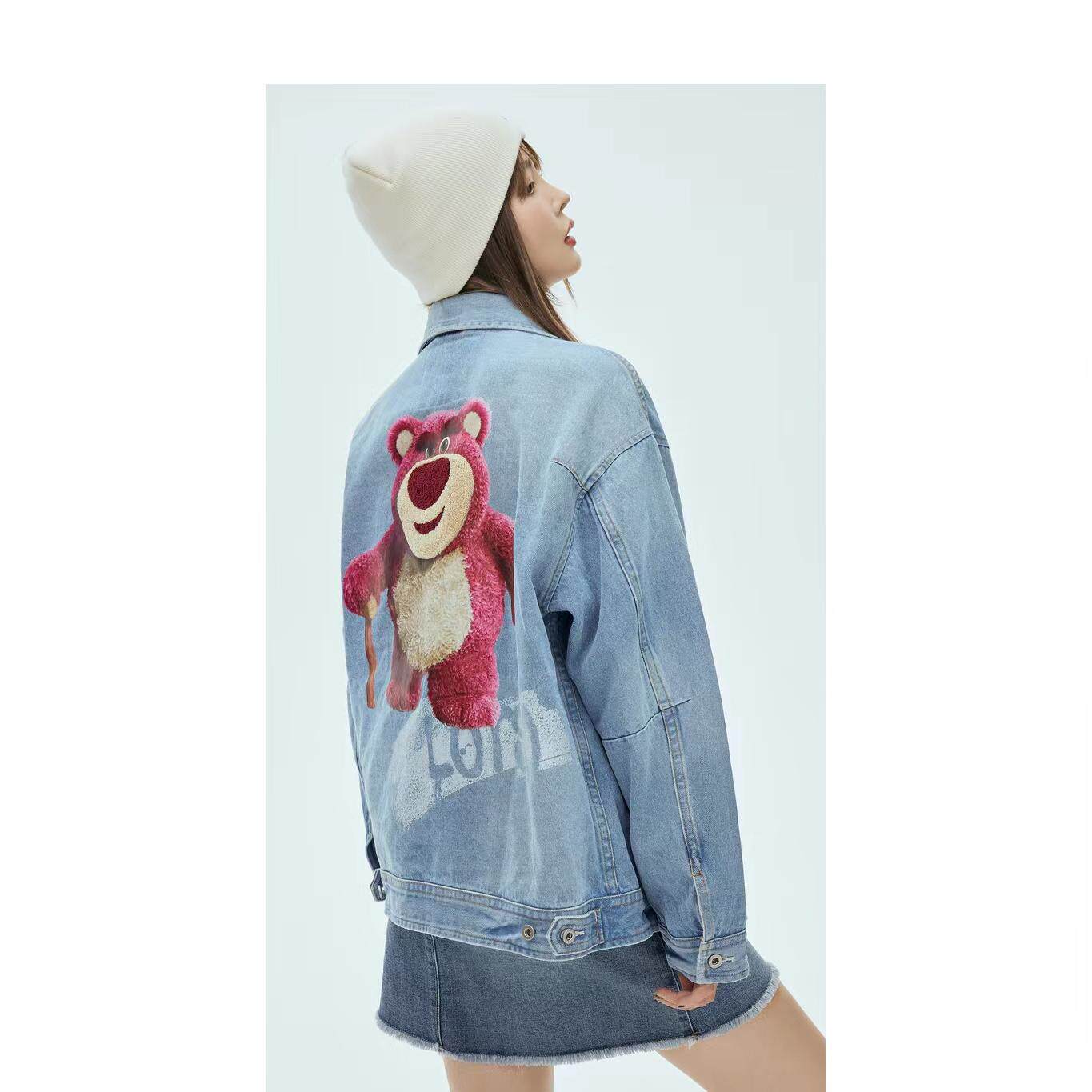 ABLEJEANS春秋草莓熊夹克厚外套