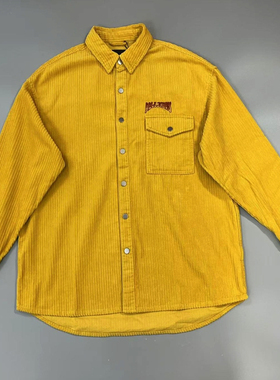 ABLE JEANS男女春秋衬衫厚型立体宽松刺绣灯芯绒复古潮流外套上衣