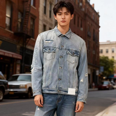 ABLEJEANS翻领春季宽松夹克外套