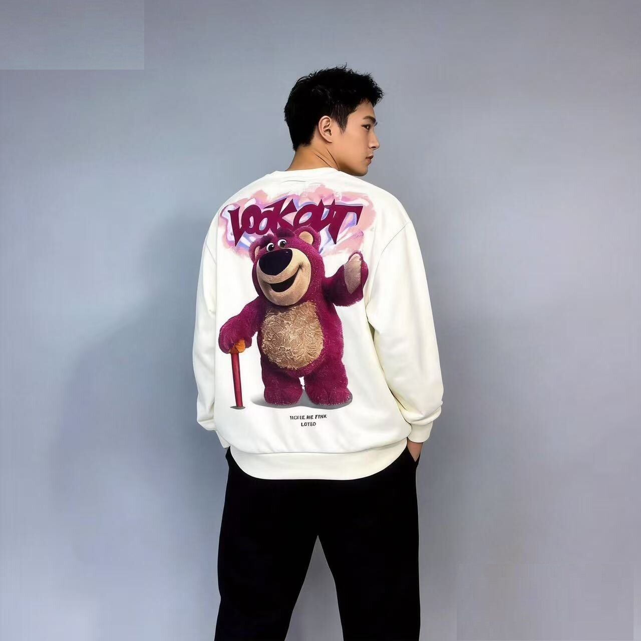 ABLEJEANS男士卫衣宽松圆领外套