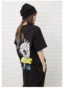 JEANS男女短袖 夏季 ABLE 正品 唐老鸭联名宽松休闲全棉上衣慵懒 新款