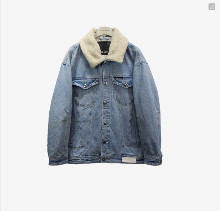 ABLE JEANS男士牛仔棉服冬立体宽松刺绣休闲保暖厚夹克外套