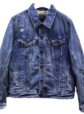 ABLE JEANS男士牛仔夹克潮流时尚新品春秋立体复古水洗休闲外套男