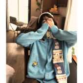 TUDOU土豆猫韩系氛围感早秋毛衣开衫 外套女2025年新款 小个子上衣