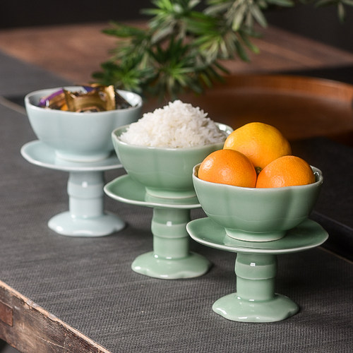 青瓷供奉供碗新中式佛堂寺庙饭碗