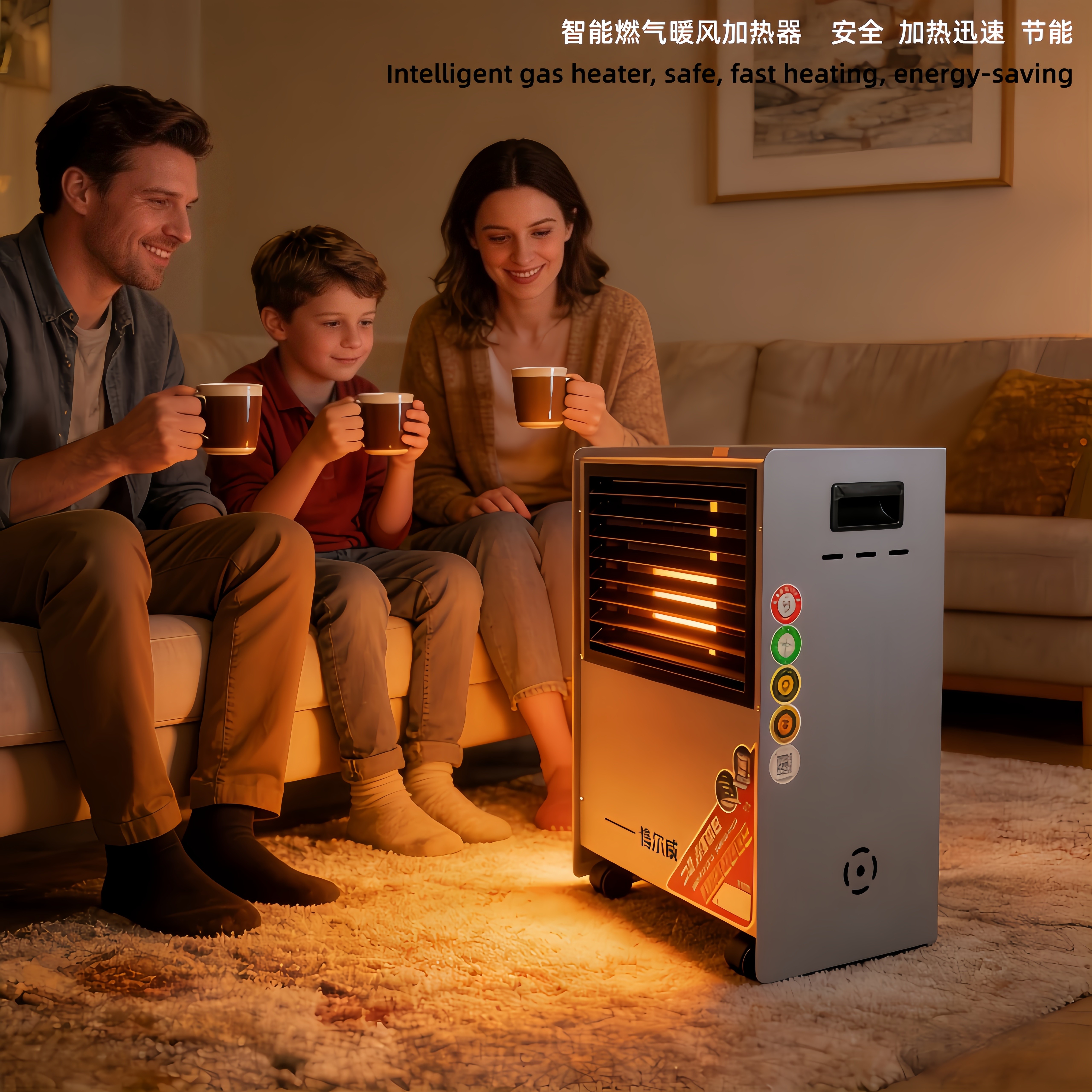 博尔威燃气取暖器家用节能热风机煤气天然气取暖炉室内燃气暖风机