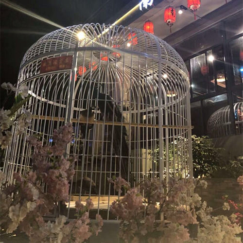 铁艺装饰公园加网养鸟笼大型鹦鹉