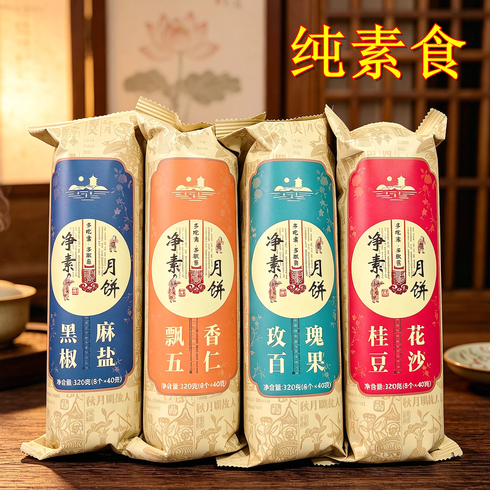 纯素食净素苏式月饼拜佛供养师父图片