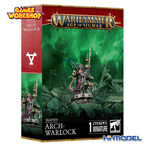 战锤AOS 90-48 斯卡文鼠人 大术士 SKAVEN ARCH WARLOCK 拼装模型