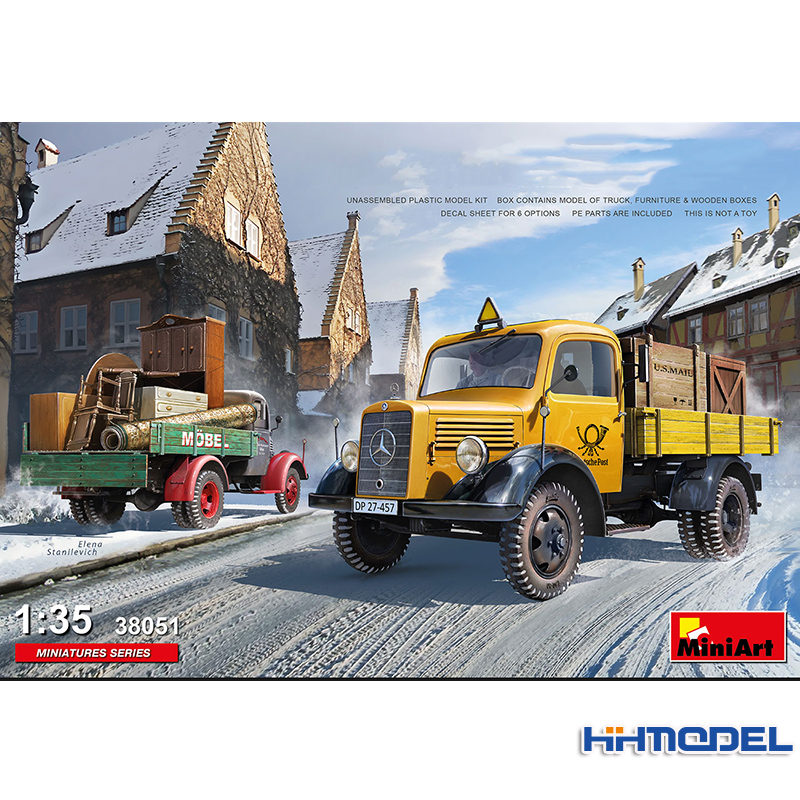 恒辉模型 MiniArt 38051 1/35 奔驰 L1500S 1.5吨卡车 拼装模型