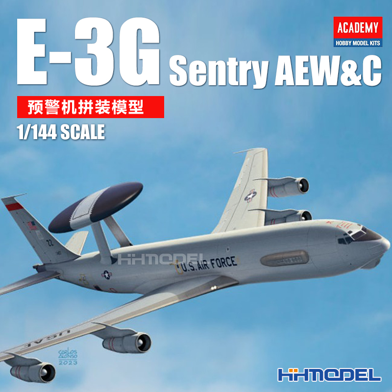 爱德美拼装飞机E-3G预警机