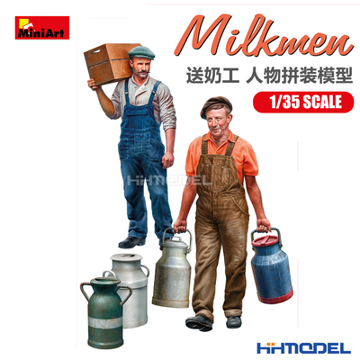 Miniart拼装人偶1/35送奶工