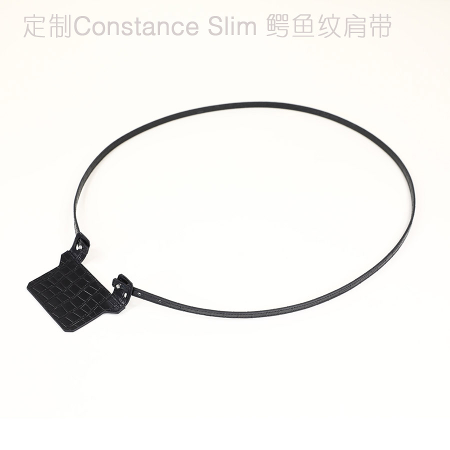 改造康康constance slim包包带子黑色蜥蜴鳄鱼纹牛皮斜跨真皮肩带