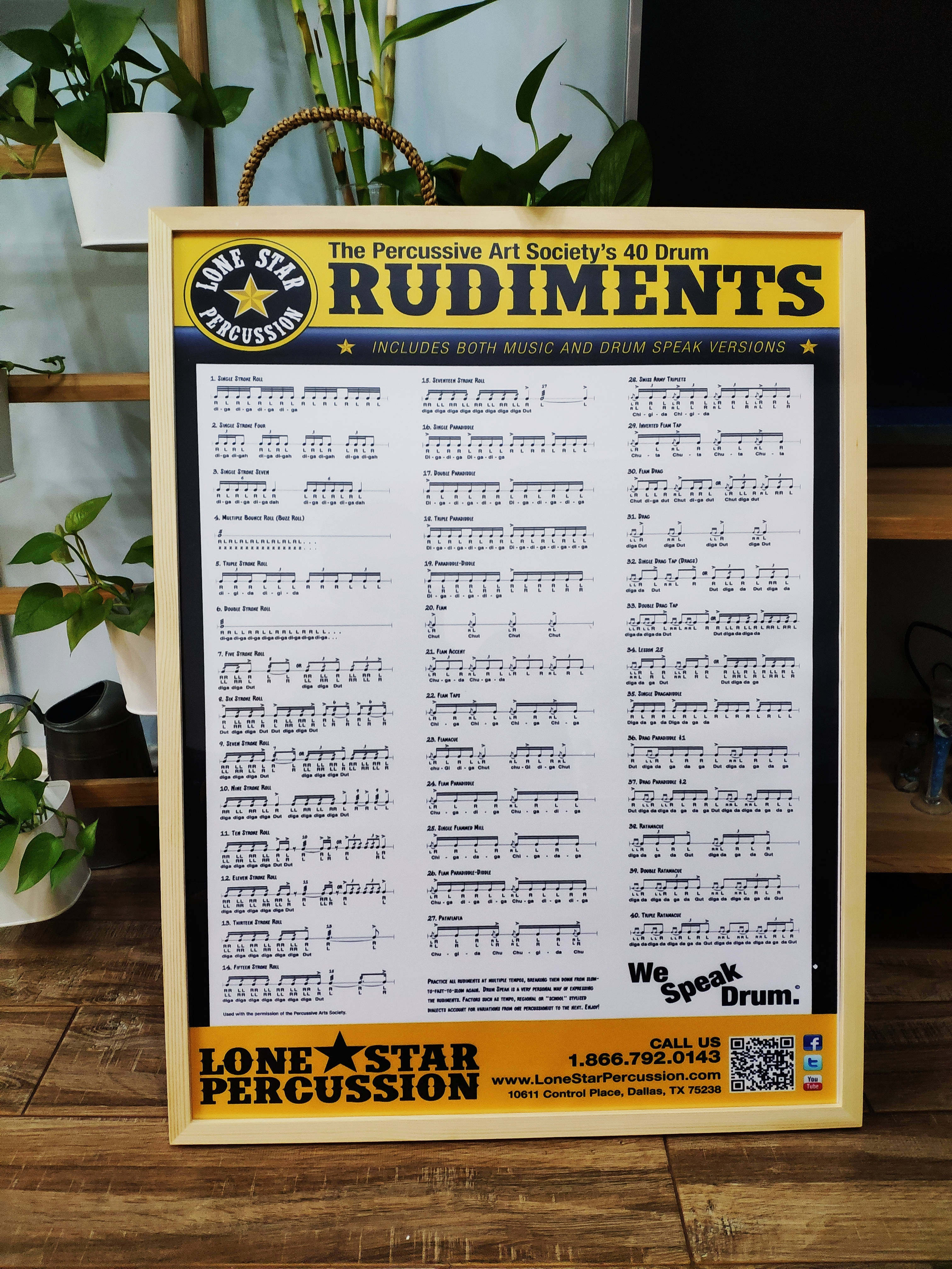 军鼓40条高清海报60*80cm带实木相框2件包邮琴行鼓校装饰