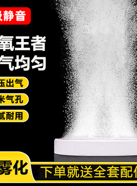 02纳米气盘鱼缸氧气泵低压气饼水族箱养鱼爆增氧机沙盘空气细化器