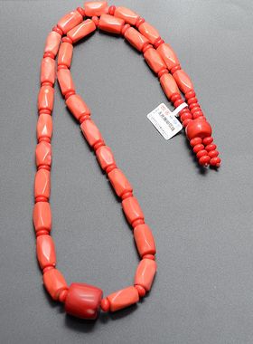 新款毛衣链红海竹石珊珠项链