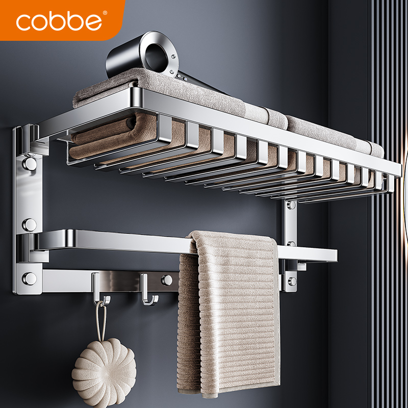 卡贝卫浴五金挂件不锈钢浴巾架