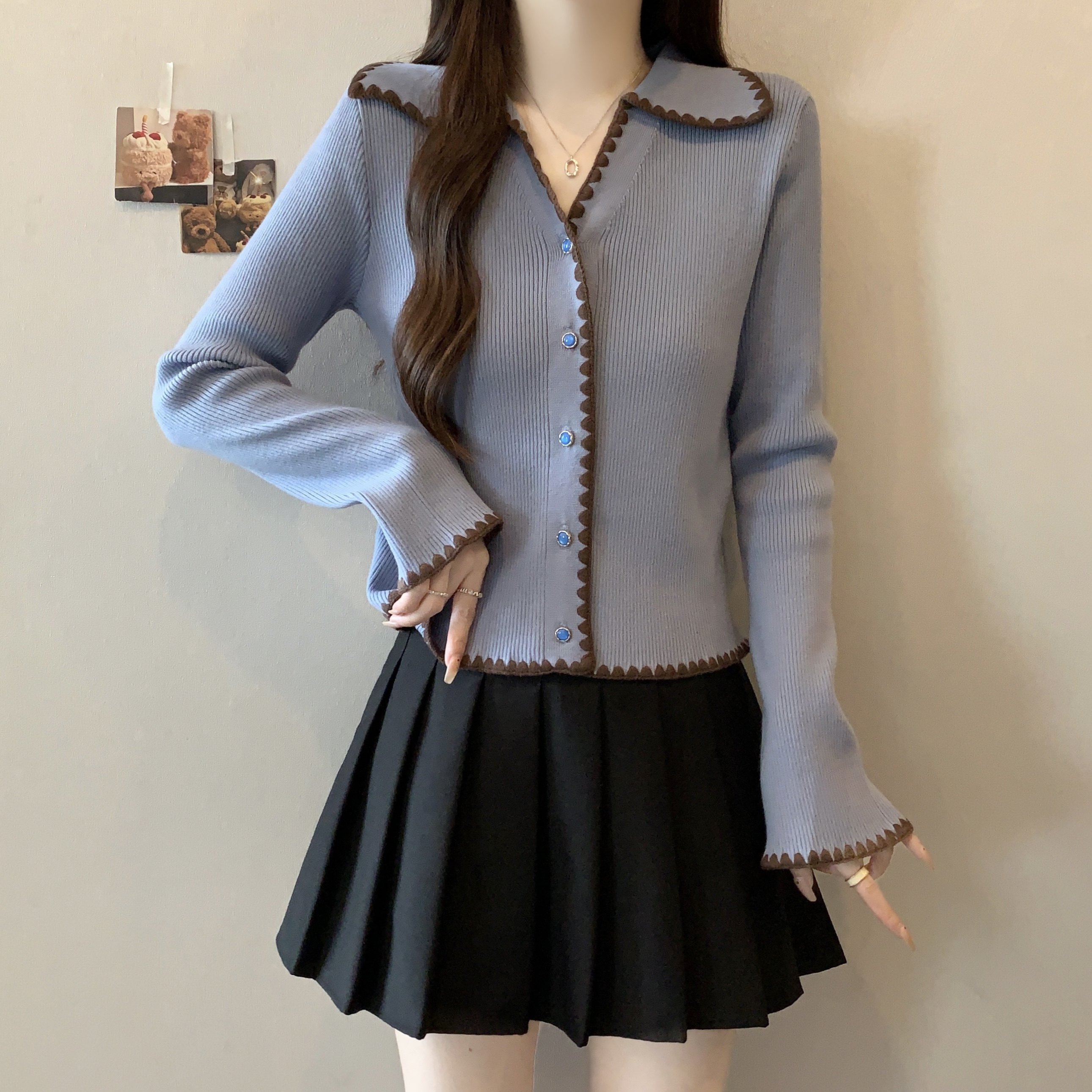 大码女装V领长袖针织开衫2025秋季新款胖MM百搭毛衣外套打底上衣,女装/女士精品,大码内搭,淘宝优惠券,粉丝福利购,淘宝优惠卷