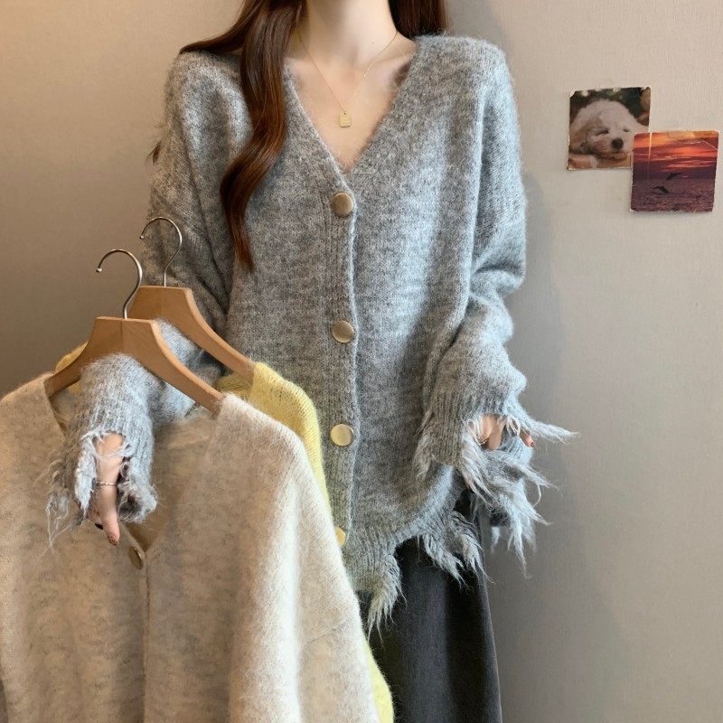 大码女装2025秋季新款胖MM小香风设计感流苏下摆V领开衫长袖毛衣,女装/女士精品,大码内搭,淘宝优惠券,粉丝福利购,淘宝优惠卷