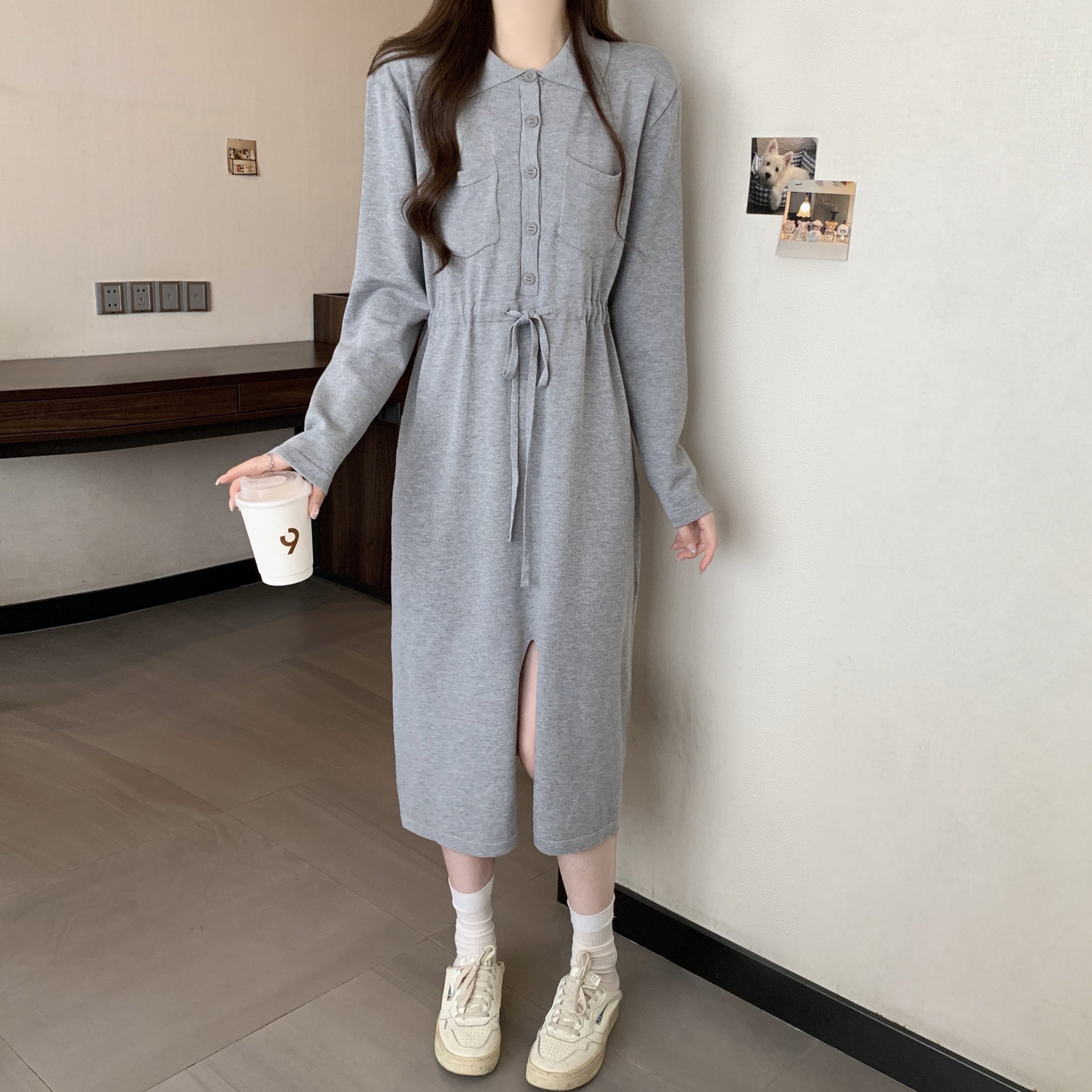 大码女装2025秋季新款拼接假两件连衣裙胖MM气质休闲开叉卫衣长裙,女装/女士精品,大码内搭,淘宝优惠券,粉丝福利购,淘宝优惠卷