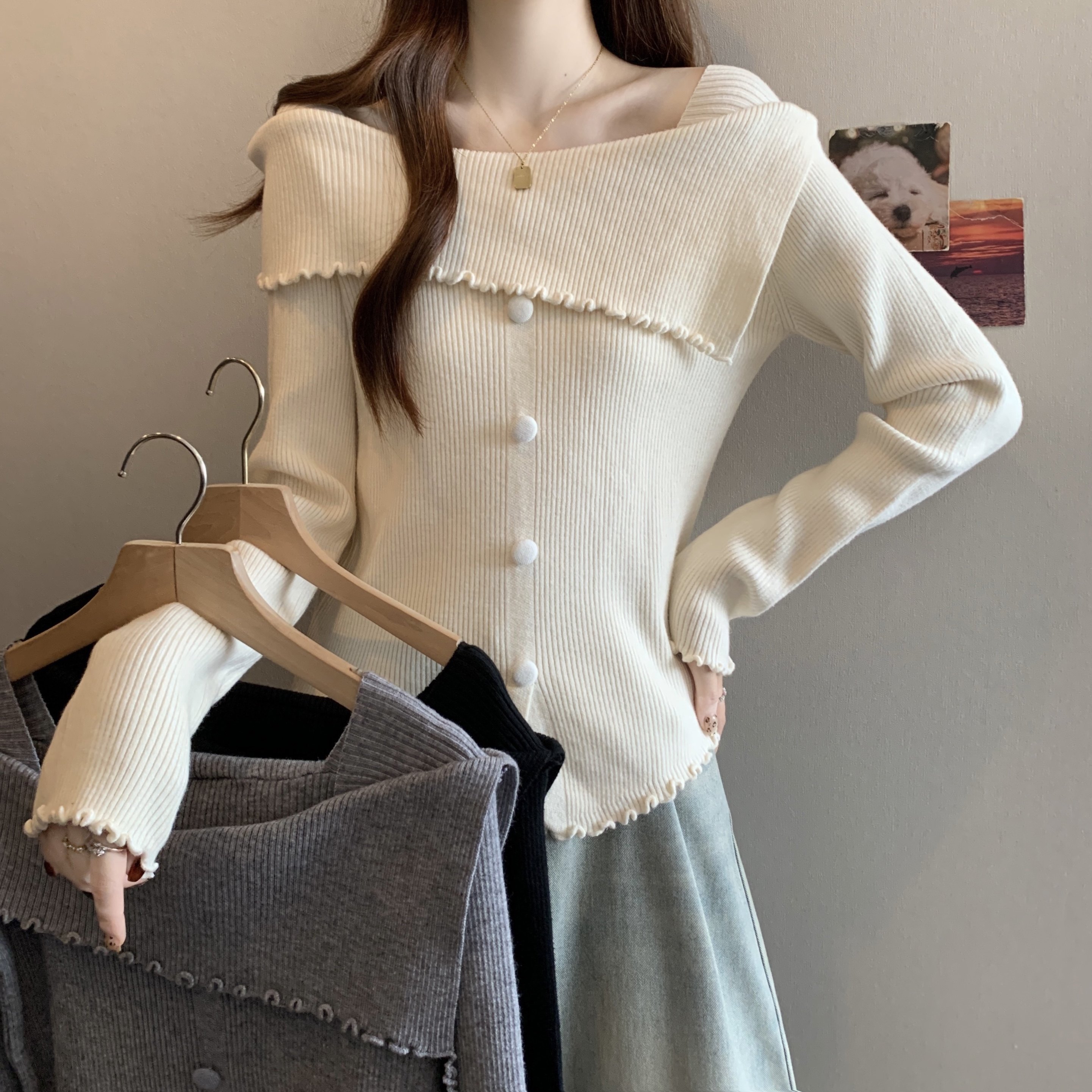 大码女装气质方领长袖打底毛衣2025秋冬新款胖MM内搭修身针织衫潮,女装/女士精品,大码内搭,淘宝优惠券,粉丝福利购,淘宝优惠卷