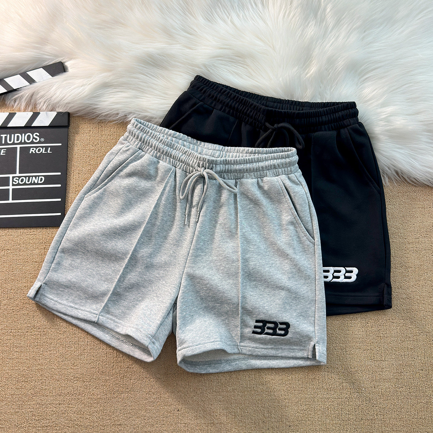 质感刺绣字母重磅300克毛圈面料休闲四分短裤篮球裤宽松膝盖上夏,男装,短裤,淘宝优惠券,粉丝福利购,淘宝优惠卷