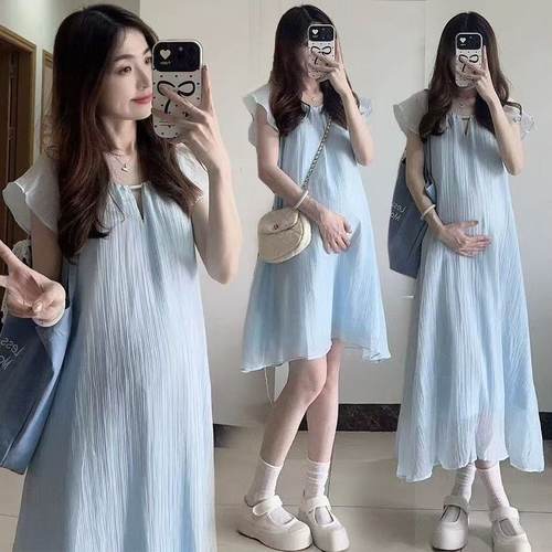 孕妇装连衣裙夏季超仙宽松慵懒