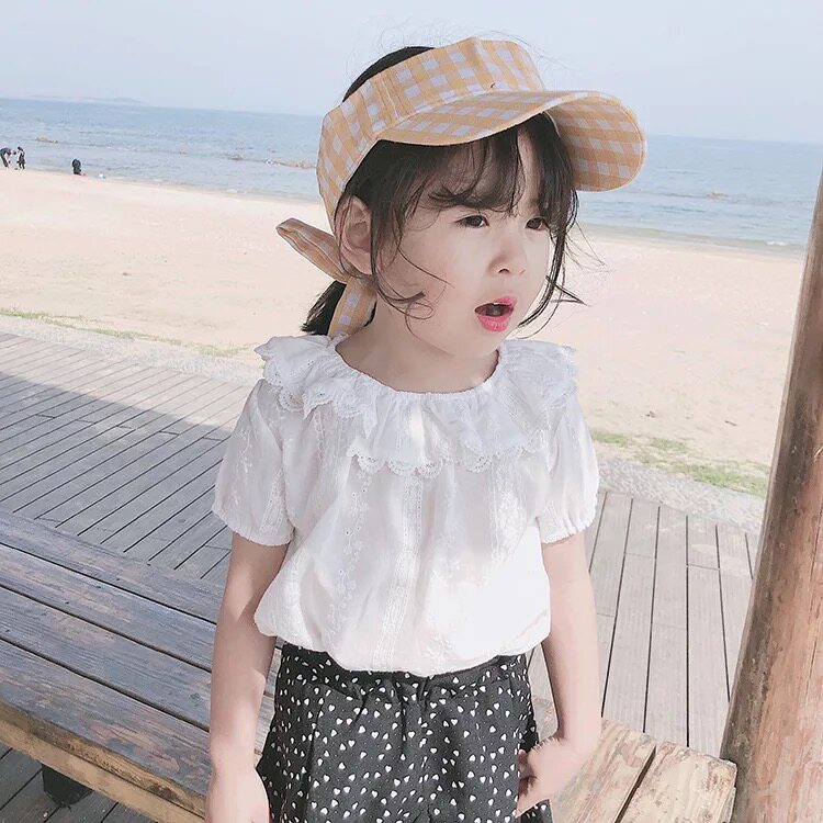 girl A short sleeved shirt 2019 Summer wear new pattern baby Western style Korean Edition Baby unlined upper garment children pure cotton leisure time shirtin the Children/Baby/Family fitted , Shirt  category - from Buy2taobao.com to provide professional Taobao agent buy service