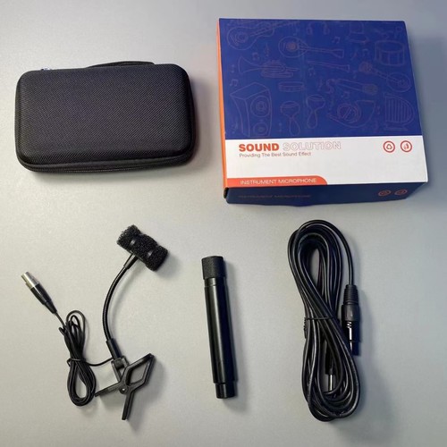 萨克斯大小提琴吉他笛子二胡有线乐器户外演出拾音器无线话筒套装