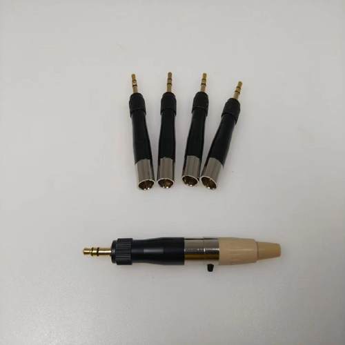 3.5转换四针腰包插头戴领夹胸麦森海转舒尔插头四针转接森海3.5孔