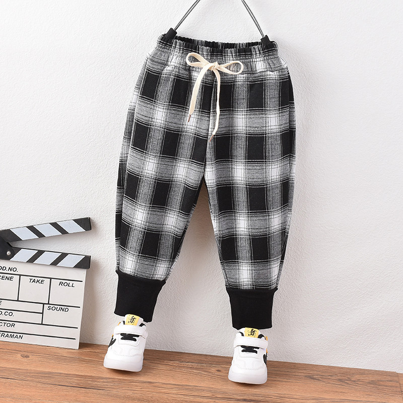 男女童裤子加绒秋冬新款加厚百搭格子运动休闲卫裤韩版束脚长裤子,童装/婴儿装/亲子装,裤子,淘宝优惠券,粉丝福利购,淘宝优惠卷