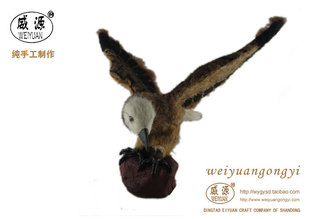 仿真鹰 办公装 仿真动物 饰展翅蹲鹰 WY183定制宝贝 手工艺品 威源