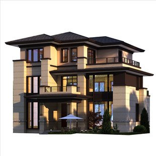 三层新中式别墅设计图纸新农村自建房设计图施工效果图全套