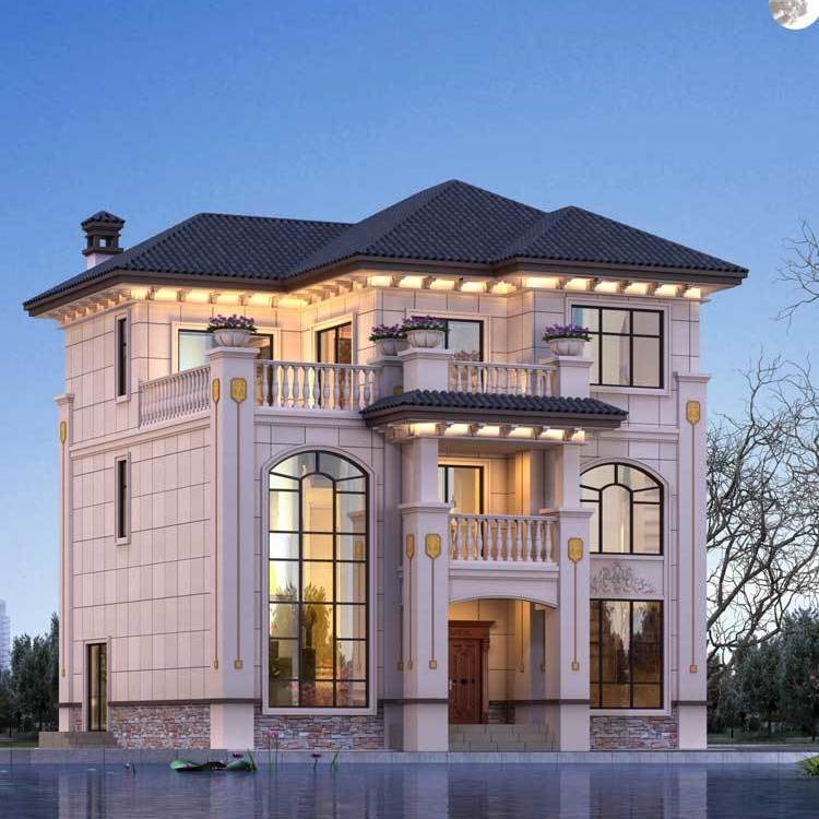 新农村别墅设计图纸三层豪华设计房屋自建房欧式网红别墅施工图纸