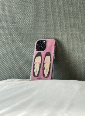 ouchtv原创设计｜少女粉色银色芭蕾舞鞋双层全包适用于iphone16手机壳