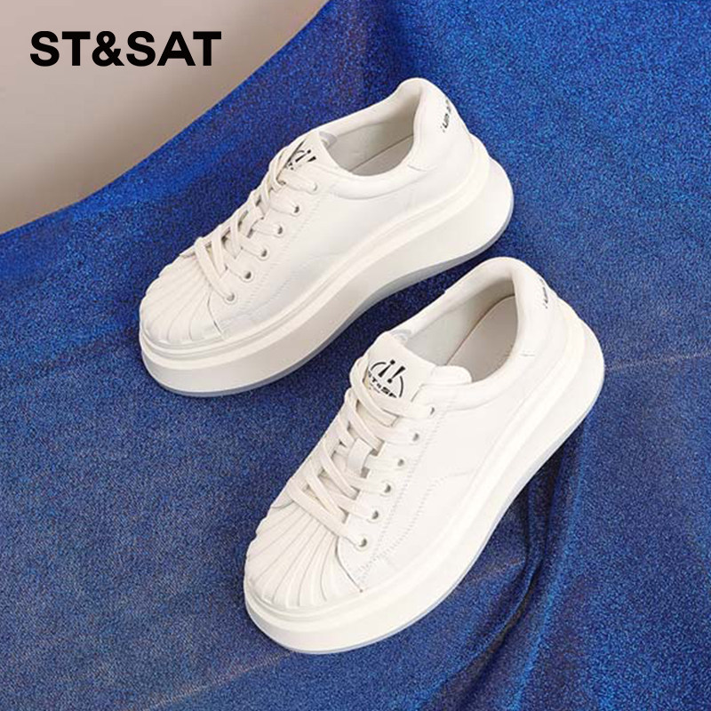 星期六厚底增高休闲小白鞋
