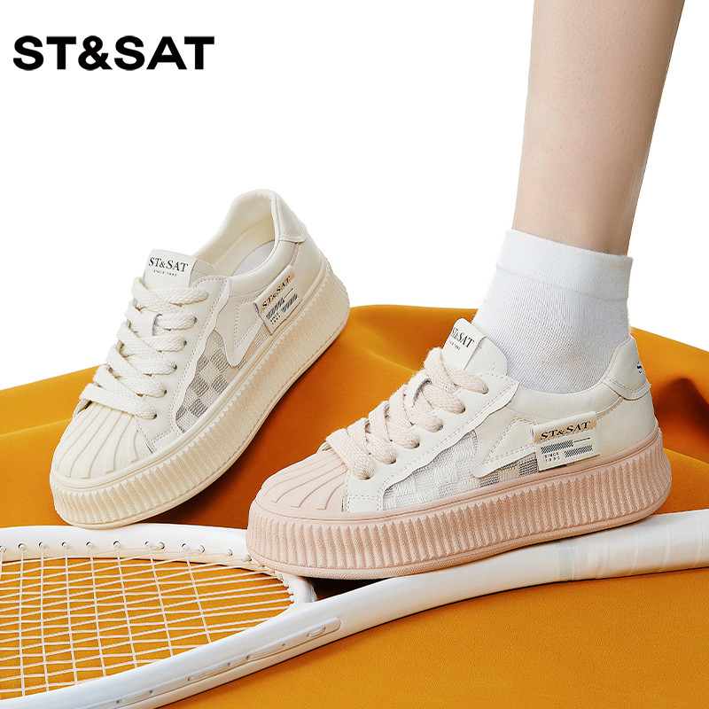 星期六柔软舒适百搭透气小白鞋女