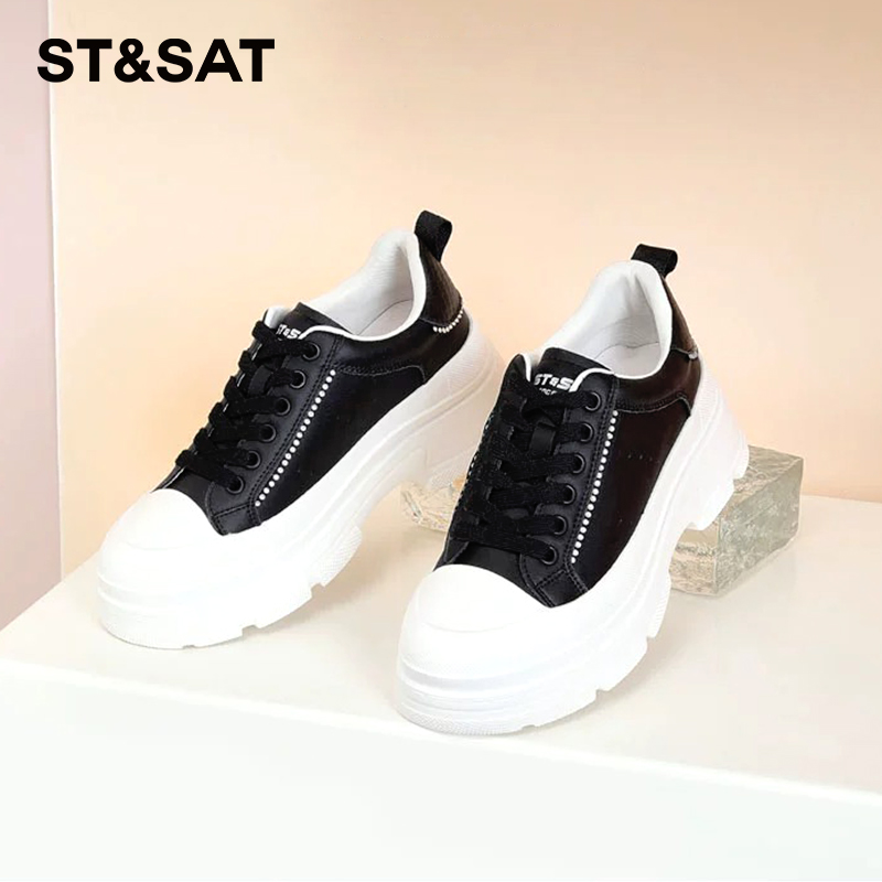 星期六厚底增高休闲小白鞋