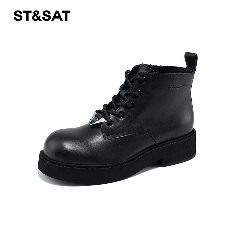 星期六时尚街头风厚底马丁靴