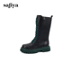 Safiya 索菲娅秋冬系带骑士靴圆头厚底高筒靴女SF14116030