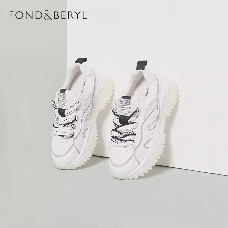 菲伯丽尔时尚拼接网面运动鞋女