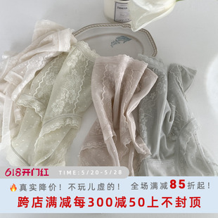 女性感中腰春夏超薄无痕透气 纯欲蕾丝内裤 150斤可穿大码 怪叔叔