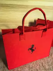 Ferrari Year of the Horse Felt Tote Bag Large Capacity Portable Commuter Bag Eco-Friendly Shopping Bag Gift