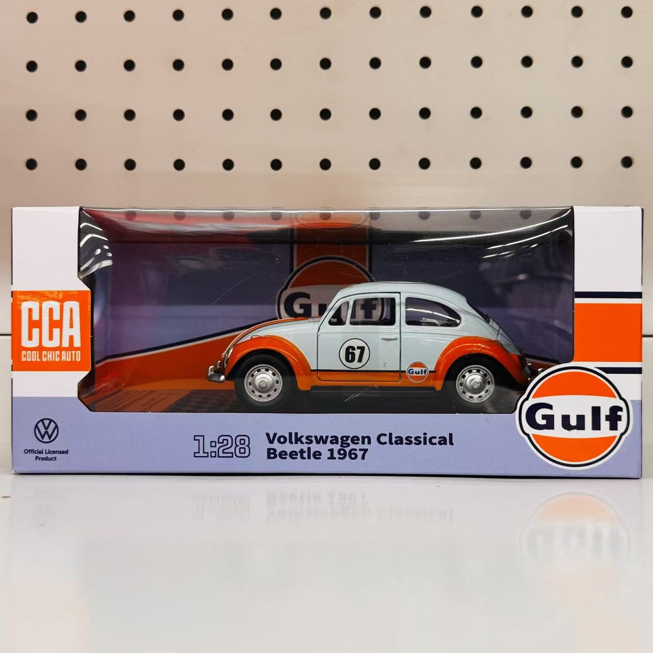 彩珀1:28海湾石油Gulf涂装小汽车玩具福特大众 CCA成真合金模型车