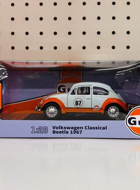 彩珀1:28海湾石油Gulf涂装小汽车玩具福特大众 CCA成真合金模型车