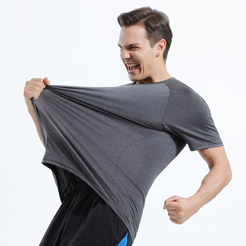 龙狮戴尔运动短袖男士弹力速干
