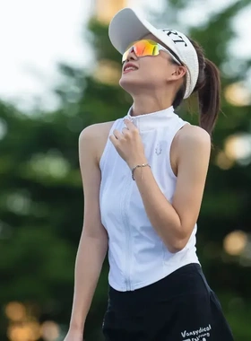 专业跑步运动户外运动背心女无袖拉链修身速干弹力健身上衣网红款
