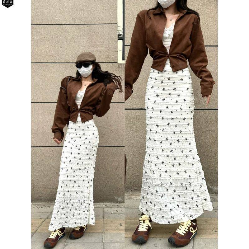 碧莲茜白色鱼尾半身裙女夏季蝴蝶结印花蕾丝包臀裙遮肉小个子韩系,女装/女士精品,半身裙,淘宝优惠券,粉丝福利购,淘宝优惠卷